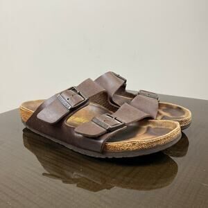 Birkenstock Arizona Brown Leather Sandals Women's 40 US 9-9.5 Narrow width